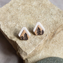 Load image into Gallery viewer, Earth Pine Tree Studs