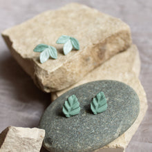 Load image into Gallery viewer, Tiny Leaf Studs