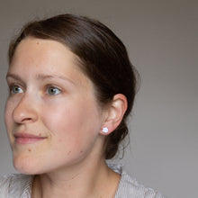 Load image into Gallery viewer, Tiny White Granite Studs