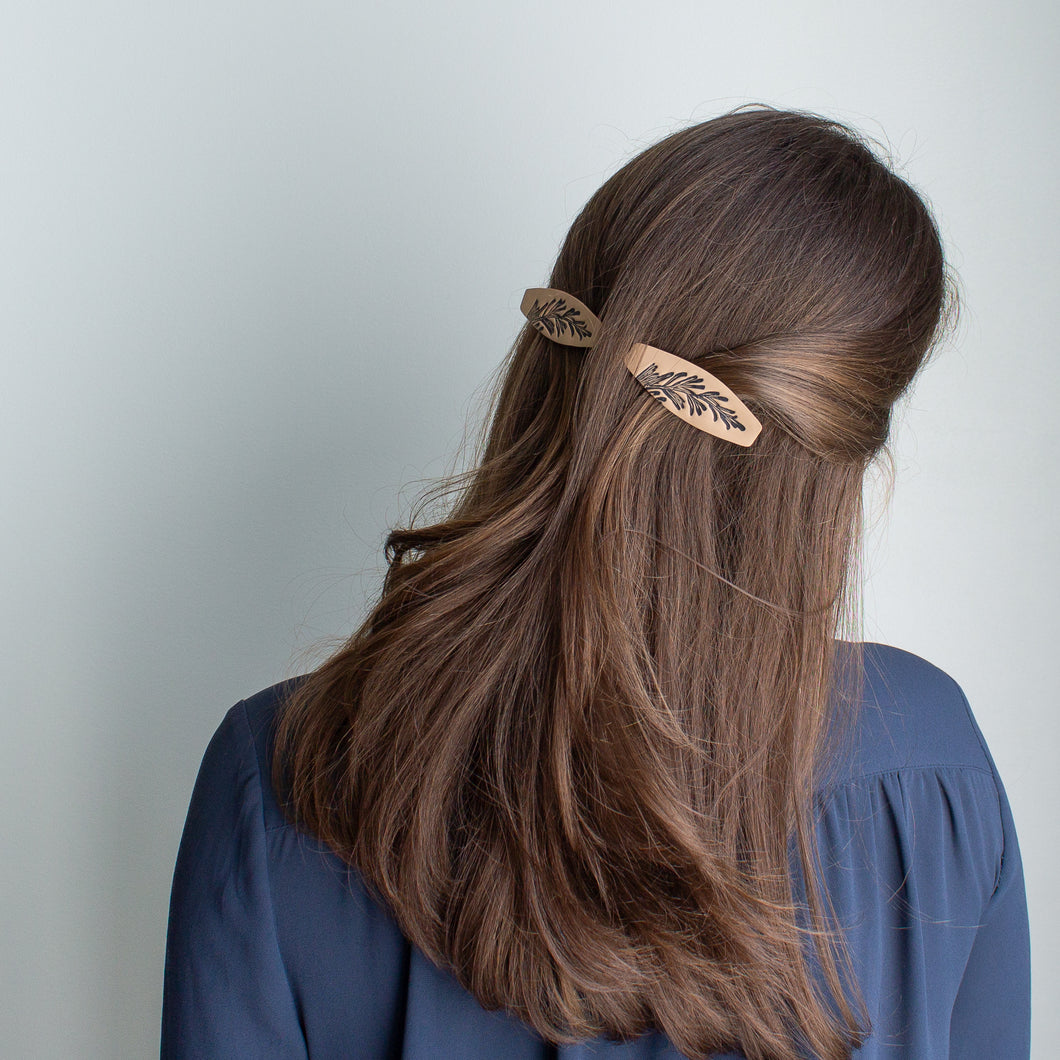 Earth Pine Hair Clips
